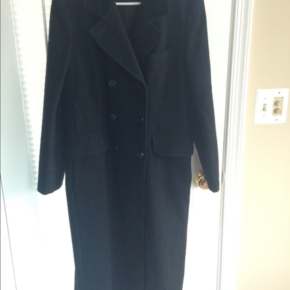 Long black winter jacket