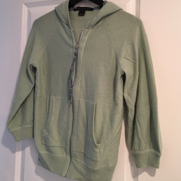 100% cashmere Marc by Marc Jacobs zip-up sweater.