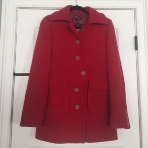 J. Crew red wool jacket Size 6