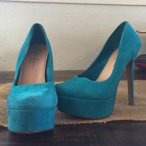 Jessica Simpson Teal Pumps