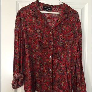 Vintage bohemian paisley print shirt