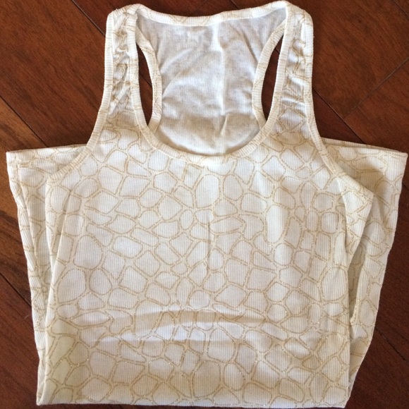Gold glitter racer back rubbed tank xs