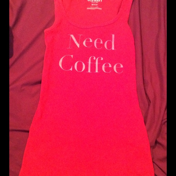 Very Red Need Coffe tank top size XS
