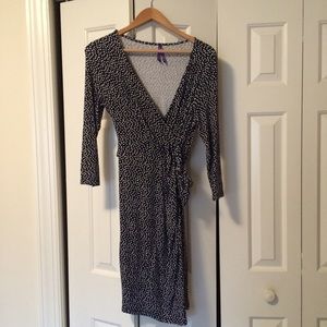 Seraphine Polka Dot Mock Wrap Maternity Dress