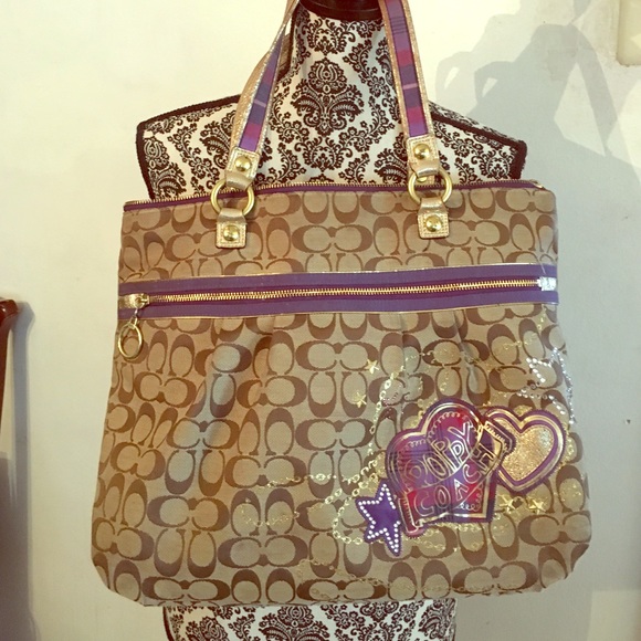 coach poppy purse purple