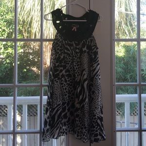Animal print mini dress