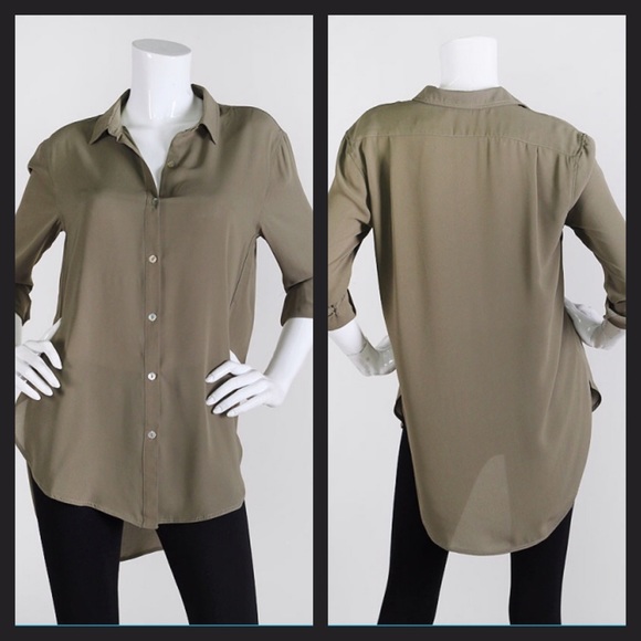 Olive Hi/Low Blouse