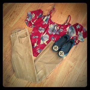 Tory burch corduroy pants PRICE REDUCED!