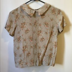 Topshop Collared Blouse (Size 6- runs small)