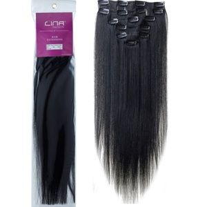 HUMAN HAIR EXTENSIONS 22" BLACK