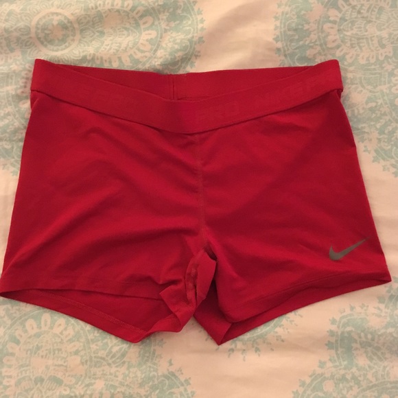 Red Nike 3" Compression Short Medium