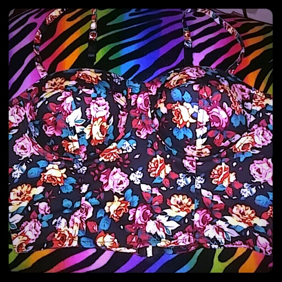 Floral Print Bustier