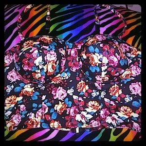 Floral Print Bustier