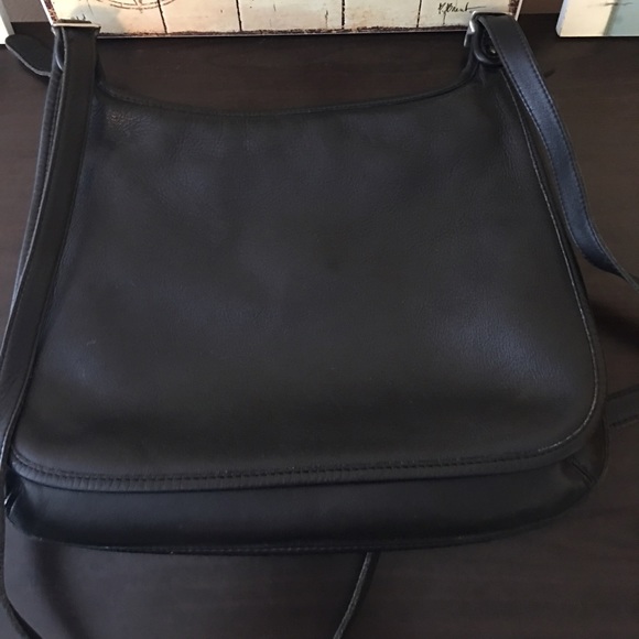 Vintage Coach Reissue Black Leather Crossbody