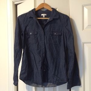 J. Crew chambray denim button-down shirt