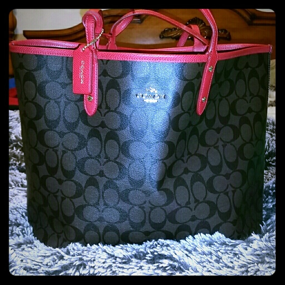 SOLD Coach signature reversible  tote