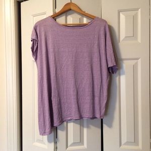 Eileen Fisher asymmetrical lavender top