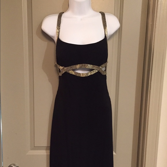 Gorgeous black beaded cut out dress! 😍