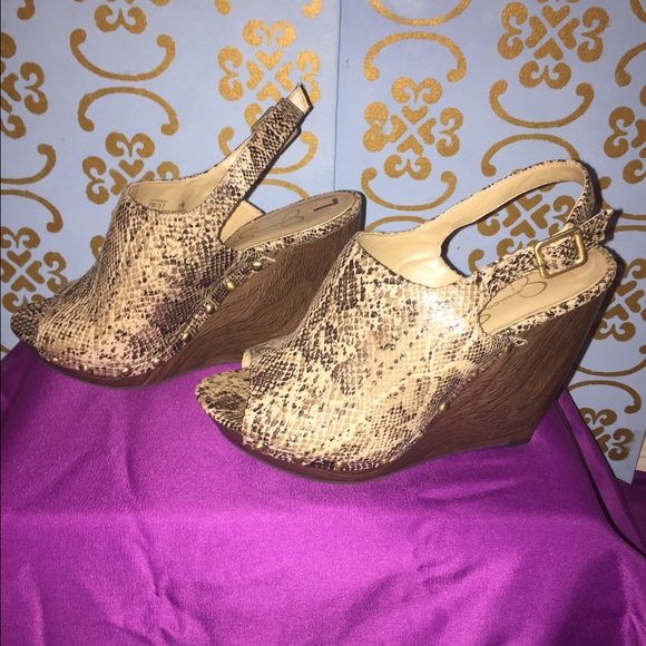 ***REDUCED***Sexy Jessica Simpson peep toe wedges