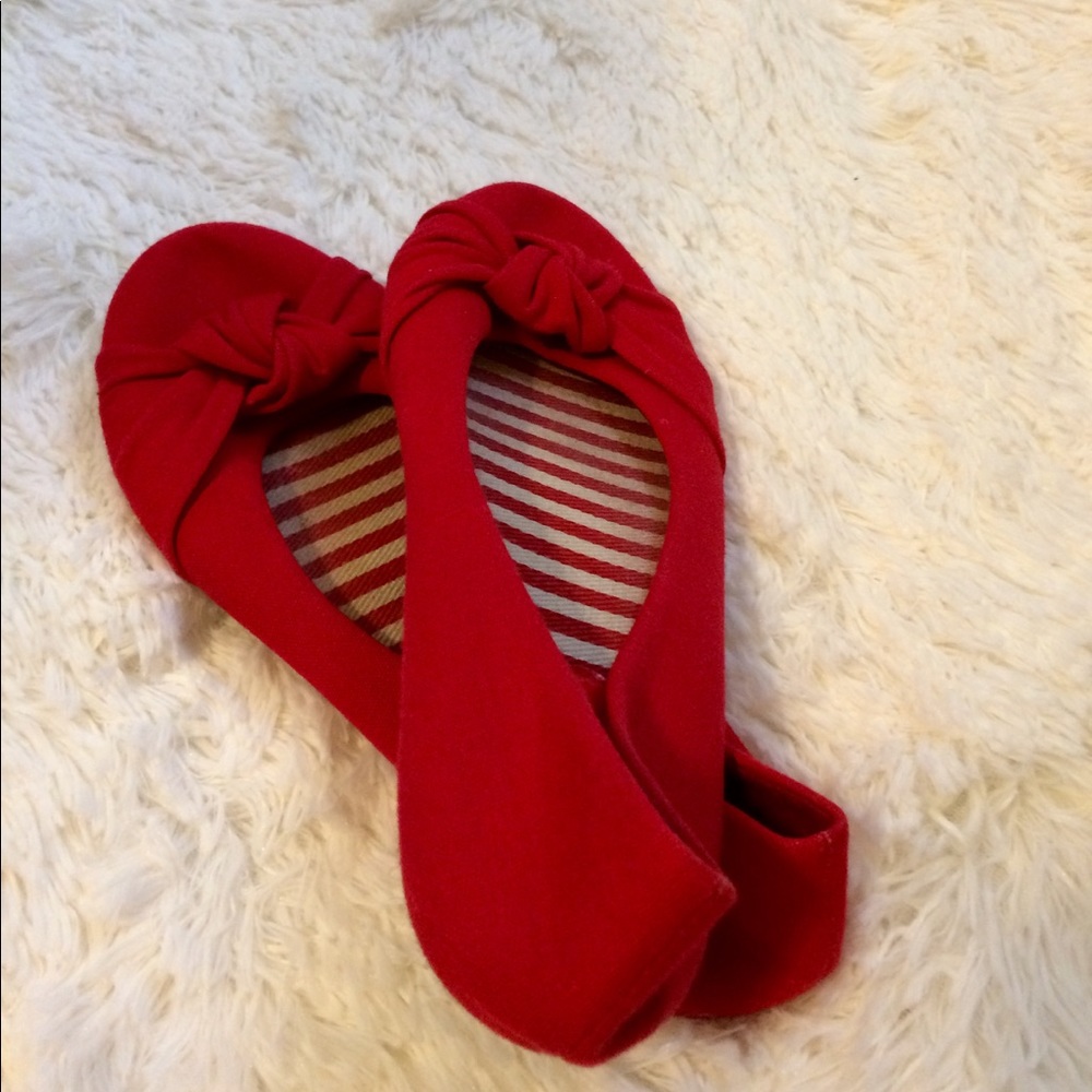 Red flats Size 8