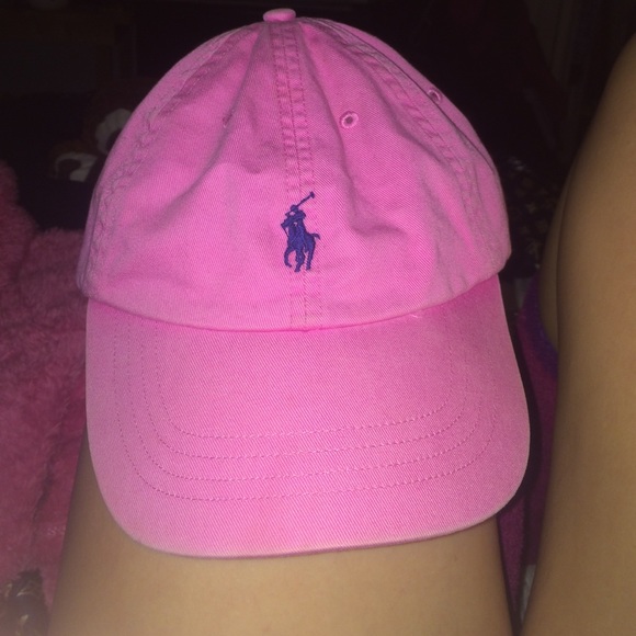 Pink polo hat