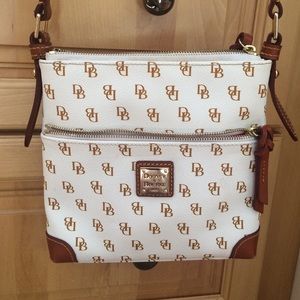 Dooney & Bourke white logo cross body purse
