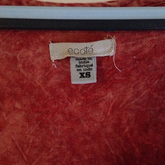 Orange Acid Wash Babydoll Dress - Picture 2 of 3