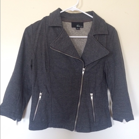 Gray Zippered Blazer