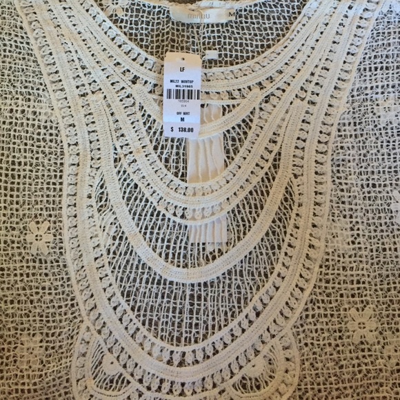 LF Millau White Flower Crop Top See - Picture 2 of 4