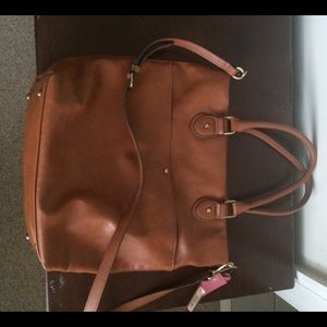 Merona shoulder Brown Leather bag w/ straps