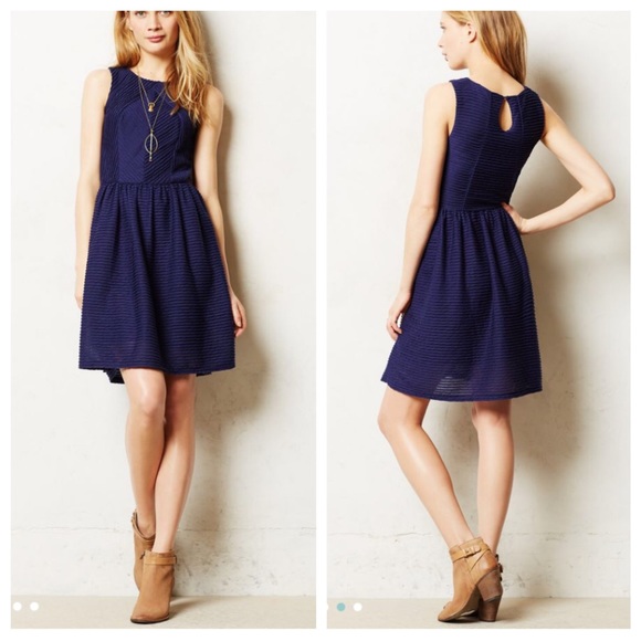 (SOLD) Anthropologie BORDEAUX Textured Tank Dress