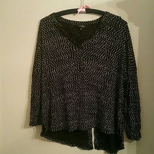 Black and Tan Casual Blouse