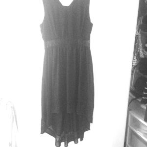 Black dress lace detail