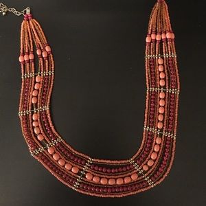 Boho style beaded necklace