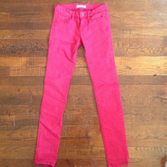 Red Denim Skinny Jeans from Pacsun - Picture 1 of 2