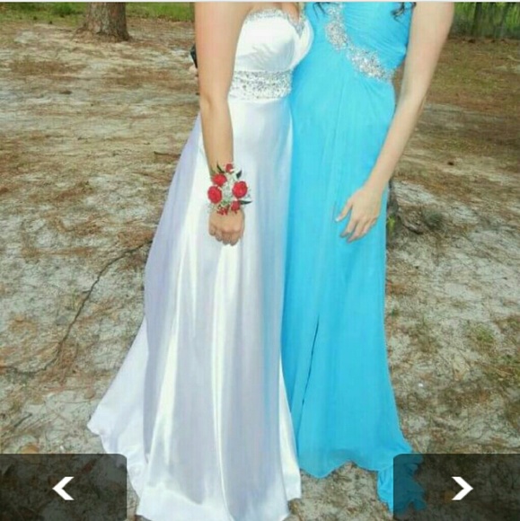 White diamond strapless dress - Picture 2 of 4