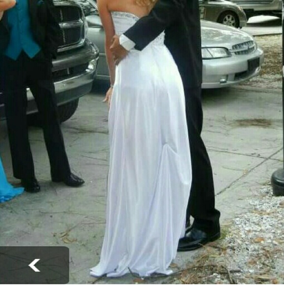 White diamond strapless dress - Picture 3 of 4