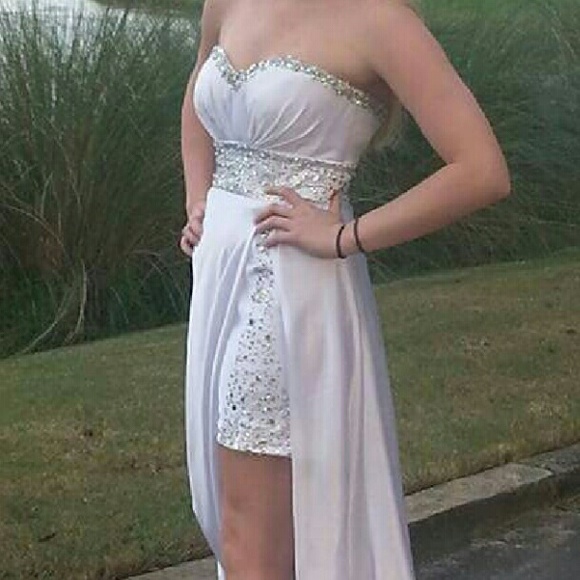 White diamond strapless dress - Picture 4 of 4