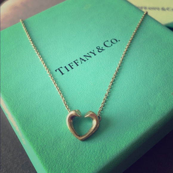 Tiffany & Co. Open Heart Sterling Silver Necklace