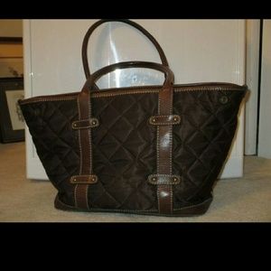 J Crew Brown Quilted Bag