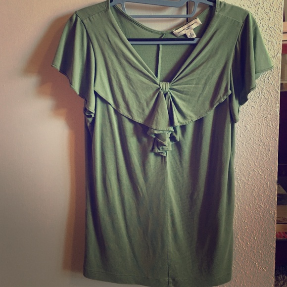 Banana republic green silk blouse