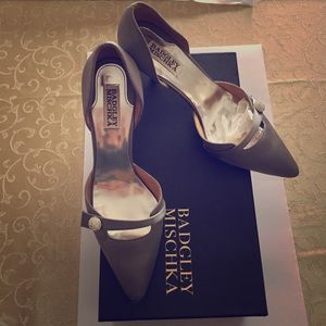 Byron Gay Satin Badgley Mischka Kitten Heel