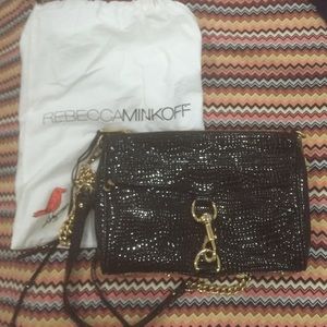 Rebecca Minkoff MAC black patent croc
