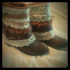 Repurposed/ handmade boots
