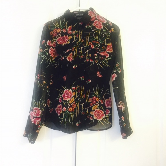 Black Floral Blouse