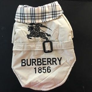 Burberry dog raincoat
