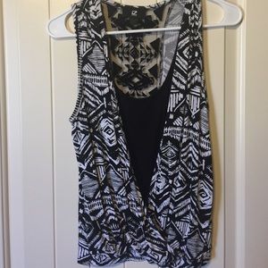 Black and white tank