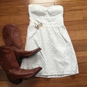 American Eagle white eyelet summer dress