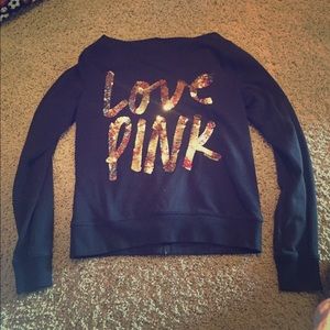 Black with gold sequin zip up jacket