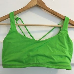 Lululemon Green Strappy Yoga SportsBra